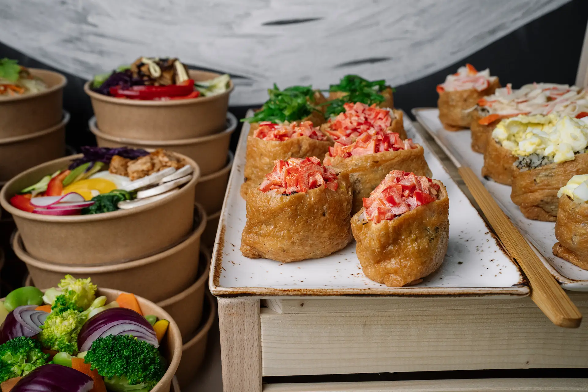 Savory finger food on a buffet